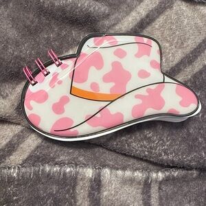 Pink and White Cowgirl Hat-Shaped Notebook